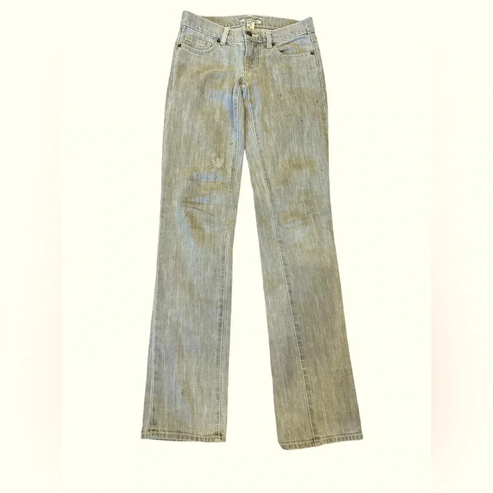 Forever 21 Light Wash Straight Leg Jeans Mid Rise Long Inseam Y2K Denim Size 24